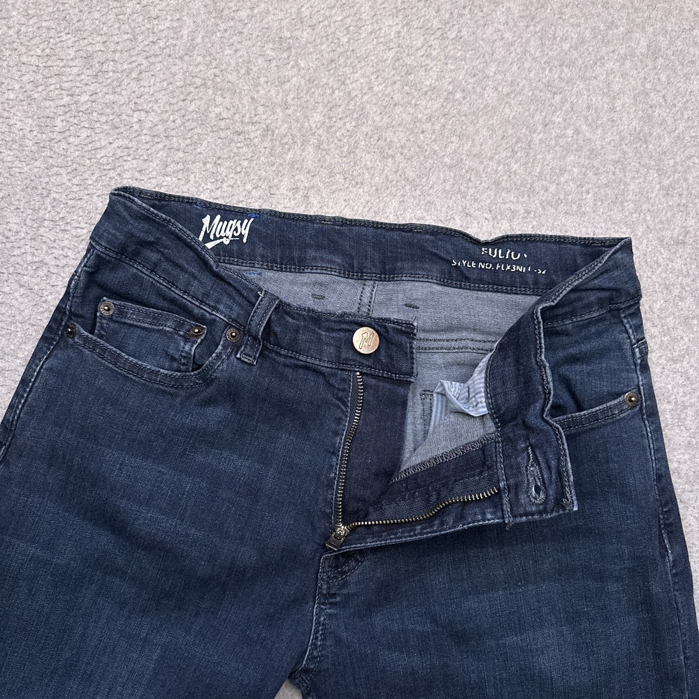 Mugsy Jeans Mens 30x29 Fultons Classic Straight Leg‎ Dark Wash Stretch Preppy - Picture 2 of 9
